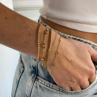 Advanced Stainless Steel European And American Vacuum Plating Non-fading Bracelet mamu&land