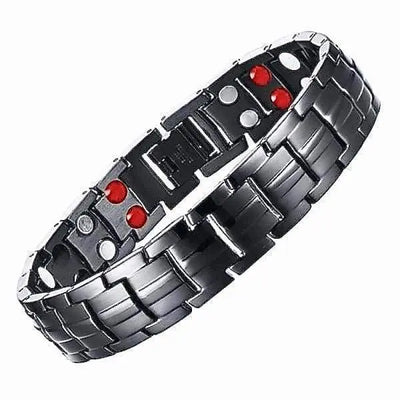 Black Bracelet Men Hand Chain Energy Health Germanium Magnetic Bracelet Men Stainless Steel Bracelets For Women Men mamu&land