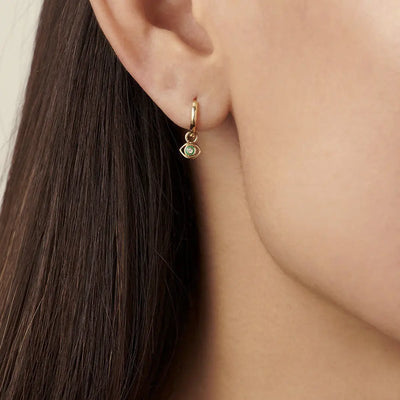 Diamond Devil's Eye Stud Earrings mamu&land