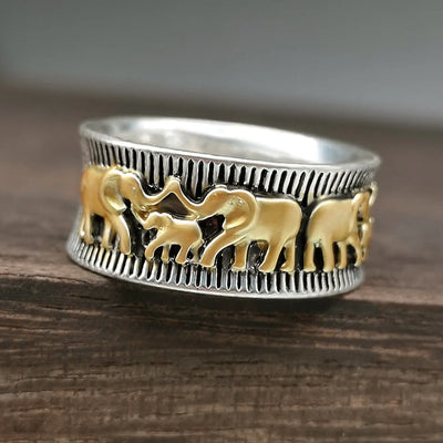 Rong Yuomei Retro Animal Big Elephant Ring mamu&land